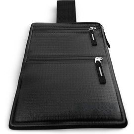 Hidden Travel Belt Wallet w/RFID Blocker men's  wallets - Color: Black Belt Wallet