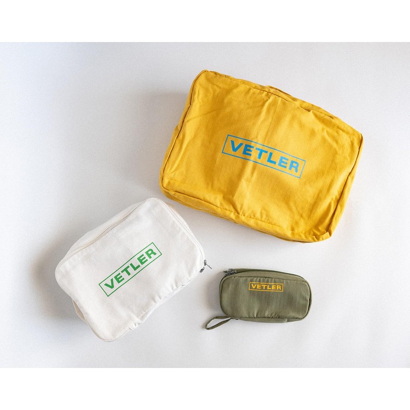 VETLER Travel Pouch, Lightweight, Durable, Stuff Bag, With Dividers, Natural