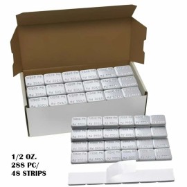 Unbranded 1 BOX 1/2 OZ GREY WHEEL WEIGHTS STICK-ON ADHESIVE TAPE 9 LBS LEAD-FREE 288 PCS