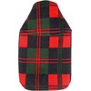 Vagabond 2L Red Green Check Hot Water Bottle and Cover