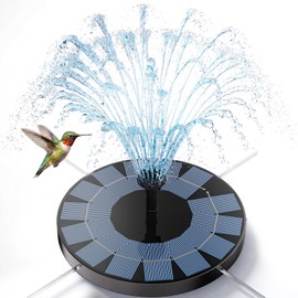 AISITIN Solar Fountain Pump 2.5W with 6 Nozzle & 4 Fixer