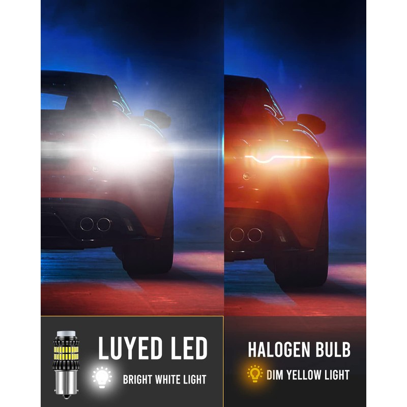 LUYED 1156 LED Bulb, LED Reverse Lights 300% Brighter Xenon