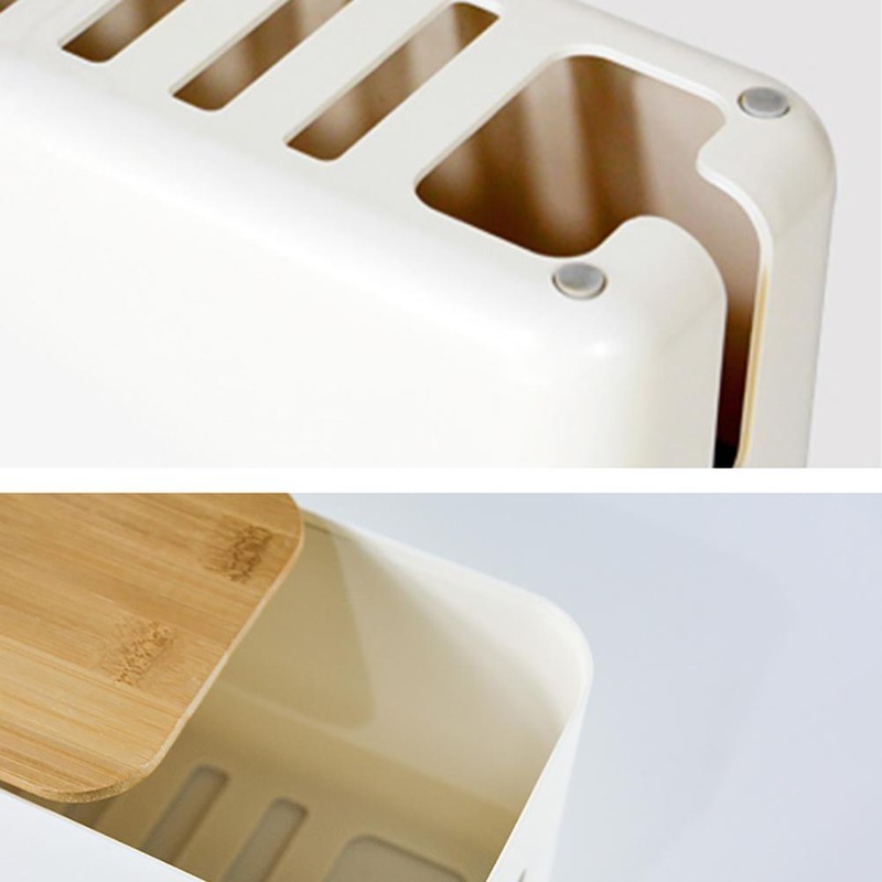 Cable Management Box Cord Organizer Box Hides Power Strips Behind