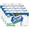 Scott Rapid-Dissolving Toilet Paper, 48 Double Rolls, Septic-Safe, Toilet Paper