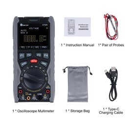 3in1 Oscilloscope Multimeter Signal Generator 6000 Digit Counting Electric Current Voltage Capacitance Resistance Diode Frequency On/Off Tester Data Storage Frequency Amplitude Duty Cycle Adjustable