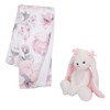 Lambs & Ivy Floral Blanket & White Plush Bunny Stuffed
