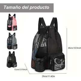 Mochila Natación con Cordón de Malla,Mochila Deportiva con Cordón con Compartimentos Secos y Húmedos, Adecuado para Deportes, Fitness, Natación y Playa
