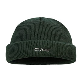 Clakllie Roll-up Edge Skullcap Knit Cuffed Fisherman Beanie Hat Ribbed Stocking Hats Trawler Toboggan Ski Hat,Green