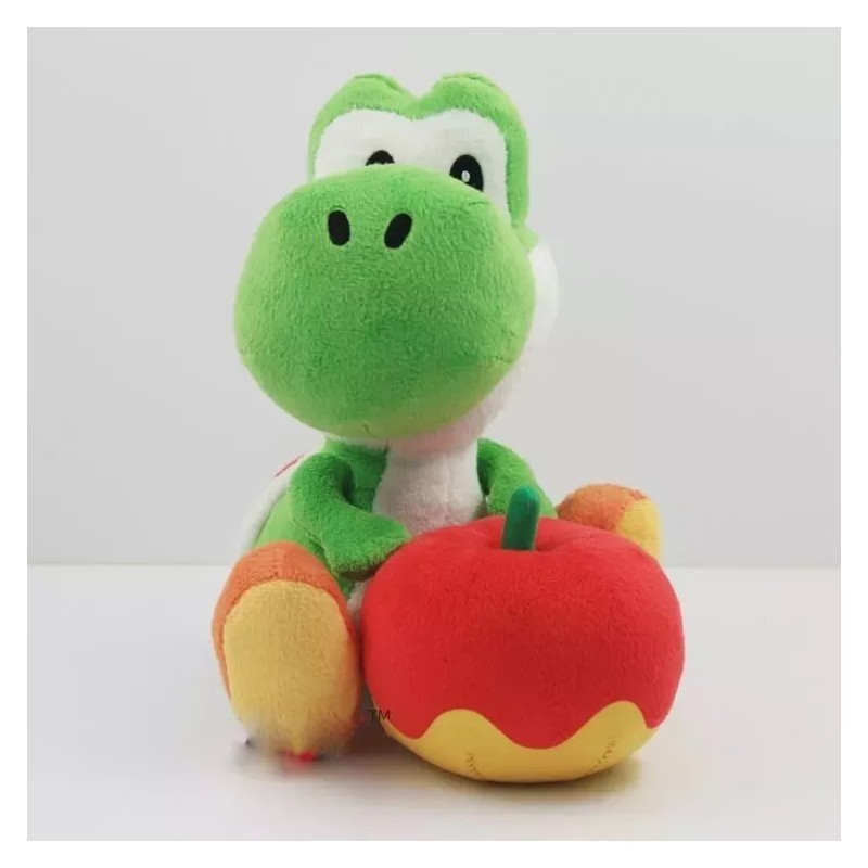 Jextech Muñeco De Peluche Yoshi Con Manzana Mario Bros Detalle