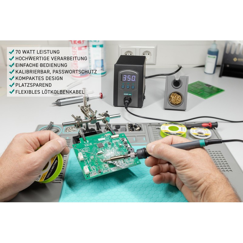 QUICK 969B+ Digital LED Industrial Hand Soldering Station 70W ESD