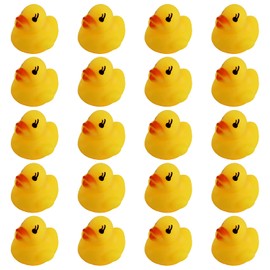 QPEY Mini Patos de Goma, 20 Patos de Goma pequeños, Patos de Goma para Baby Shower, Divertidos Patos de Goma a Granel, Decoraciones flotantes para Ducha, Regalos de Fiesta de cumpleaños