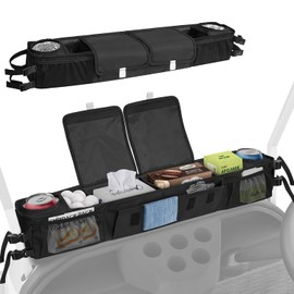ORKELS Organizador de cesta de almacenamiento universal plegable para carrito de golf, organizador frontal interior 1680D sin taladro para EZGO, coche club, Kandi y carros eléctricos, organizador
