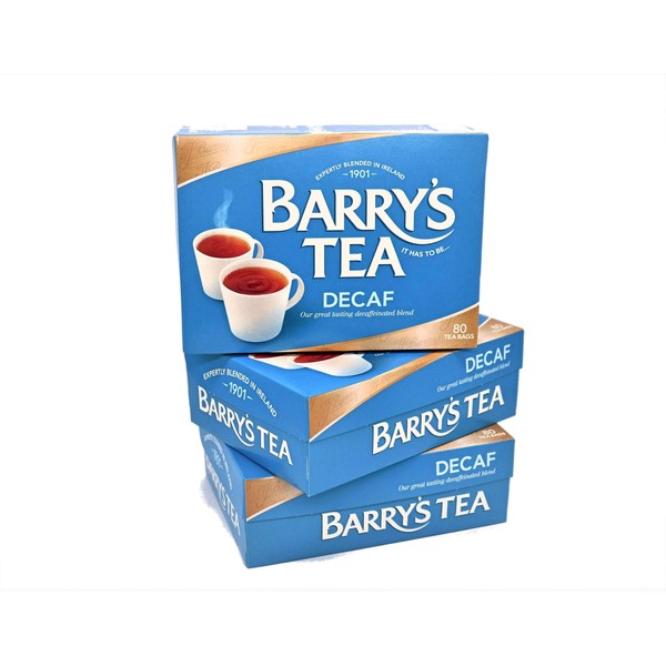 Barry's Tea Decaf Blend 80 Teabags (3 Pack), Fresh from Barry's Tea in Ireland