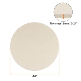 QUARKZMAN 6 Stück Wollfilz Polierpads 6 Zoll Polierscheibe Polierpad Flocking Rückseite