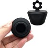 Set of 2 Rubber Stoppers for Bath, No Spool, Bathroom