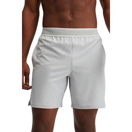 Fabletics Men's The Fundamental Short, Workout, Running, Training, Gym, Yoga, Ultra Lightweight, Athletic, 7" Inseam, XXL, Mineral Grey