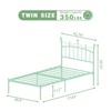 Weehom Twin Bed Frames with Headboard, Heavy Duty Metal Platform