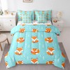 Feelyou Kids Fox Comforter Set Queen Size 7 Pcs Girls