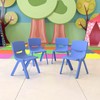 Flash Furniture Whitney 4 Pack Blue Plastic Stackable School Chair