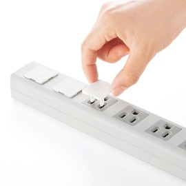 Sanwa Supply TAP-CAP3P50 Outlet Safety Cap, 3P Compatible, Pack of 50