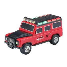 WS-630 Off-Road SUV Bluetooth Replica Speaker, Independent Roof LED Control with 3 Light Modes, Portable with HD Sound, TWS Pairing, FM/USB/TF Playback, Built-in Mic, Best Gift for SUV Lovers (Red)