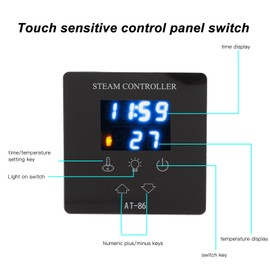 Sauna Stove Temperature Controller, Digital Display Touch Screen Temperature Controller for Sauna Heater Accessories, Sauna Control Panel, Sauna Accessories