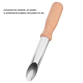 Glomora Pottery Tool Pottery Clay Tool Set Round Hole Cutter Stainless Steel Wood 4 Pieces