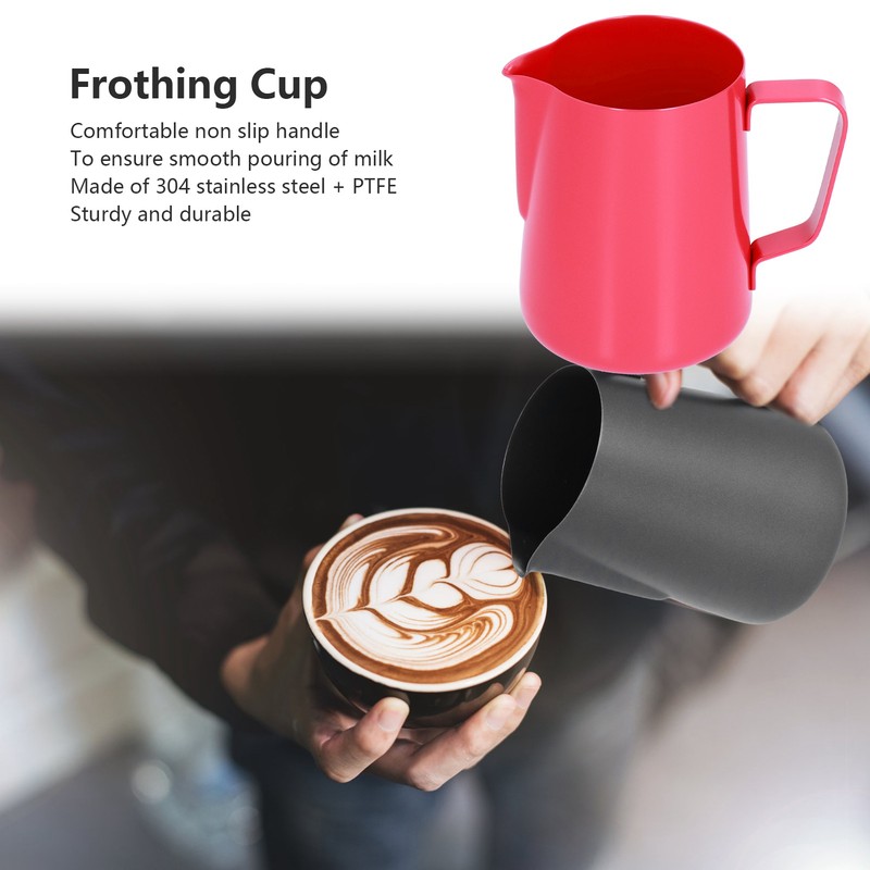 600ml Stainless Steel Frothing Pitcher Milk Coffee Frothing Jug with