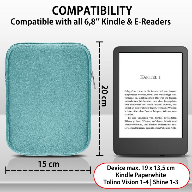 MyGadget Neoprene Sleeve Case for Tablet up to 6.8 Inches