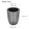sourcing map Silicon Graphite Crucible,2.6kg Crucible Copper Casting Cup Metal