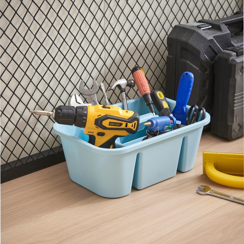 MINDFARGE Portable Heavy Duty Compartment Storage Shower Caddy Basket, Large