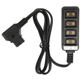 D Tap Male to 4 Port D Tap Female Splitter Power Cable D Tap Power Adapter for Anton for Sony V Type Camera Batteries
