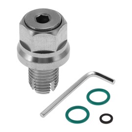 X AUTOHAUX M10.4x1.25 Oil Drain Plug Stainless Steel Oil Pan Drain Bolt Screw Thread Repair 1 x Drain Plug 1 x Hex Wrench 2 x Green Washers 1 x Black Washer