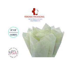 Gift Wrapping Tissue Paper 20x30 24 Pack by Feronia Packaging (Soft Pine)