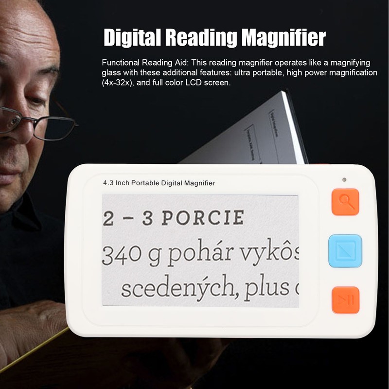 YS010 Digital Reading Magnifier Portable Electronic Video Magnifying Glass Reading