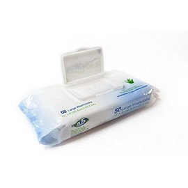 Healthclean Premoisted 50 Per Pack Adult Washcloths Size 8"x12" by Healthline Trading (3)