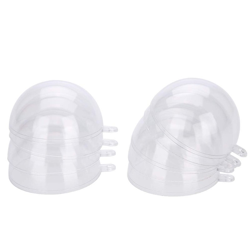 Pack of 20 Transparent Plastic Baubles Fillable Empty Plastic Baubles
