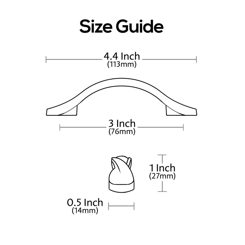 Alzassbg AL3027CP Polished Chrome, 3 Inch(76mm) Hole Centers Cabinet Hardware