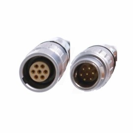 HangTon Compatible for Lemo 1B 307 7 Pin FGG PHG Connector, Male Female Circular Push Pull Free Socket and Cable Plug