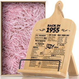 IKEDAS 70th Birthday Gifts for Women, 1955 Birthday Gifts for Women, Cook Book Stand for Kitchen Counter, Meaningful 70th Birthday Gifts, Cookbook Holder, 1955 Birthday Decorations