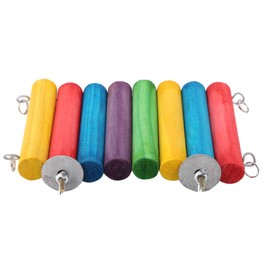 Madera Colorida hámster trampolín Swing Swing Parrot Ardilla Springboard Puente Juguete (Vistoso)