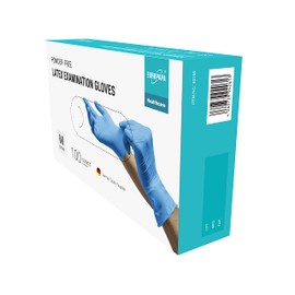 EUROPAPA® 100 x Latex Disposable Gloves White Blue Powder-Free Disposable Examination Gloves EN455 and EN374 Gloves Available in Sizes XS, S, M, L & XL (XL, Blue)