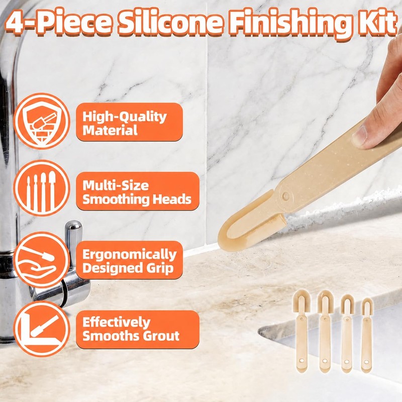 6 Pcs Caulk Tool Set-Multi-Purpose Silicone Caulking Tool Kit with