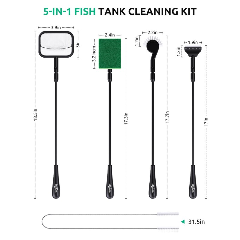Aquarium Algae Scraper, Small Fish Tank Cleaner for Glass Algae