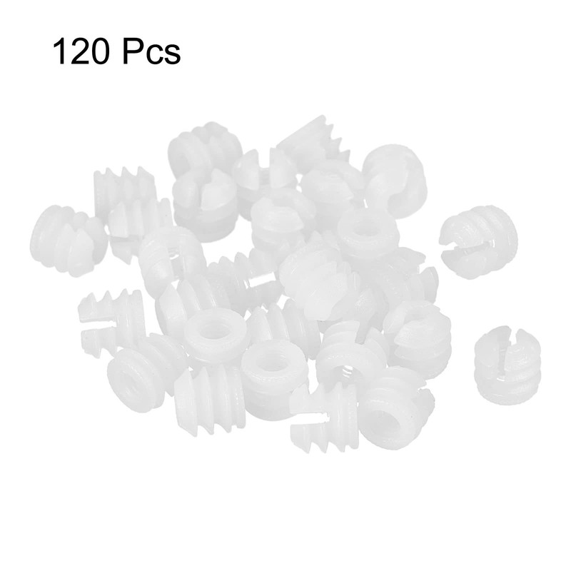sourcing map Pack of 120 Furniture Plastic Insert Nuts 11