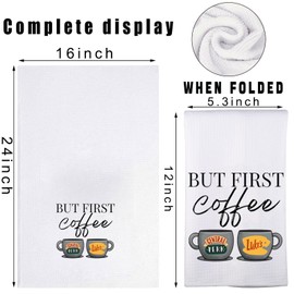 MYSOMY Luke’s Diner Dish Towel Central Park Kitchen Towel Coffee Lover Towel But First Coffee Gifts Coffee Kitchen Towels (first coffee uk)