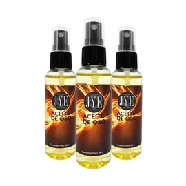 JYE Kit de 3 Botellas de Aceite puro y natural de Oso, tratamiento natural para el Crecimiento del Cabello, Presentación por botella 60 ml
