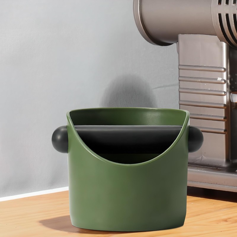 Coffee Knock Box with Removable Metal Knock Bar & Non-Slip