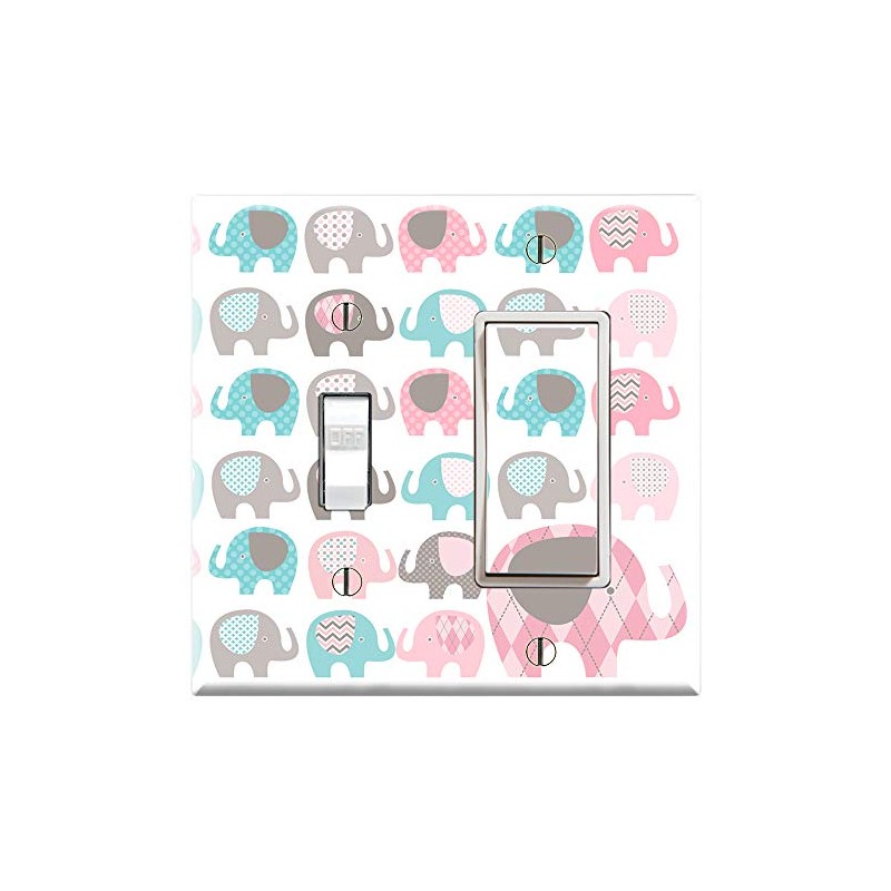 Graphics Wallplates - Elephant - Toggle Rocker/GFCI Combo Wall Plate