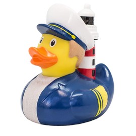LiLaLu - 2228 Bath Duck Squeaky Duck Lighthouse Duck PVC Approx. 9 cm